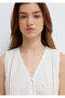 White Blouse with Lace Detail 1211645-620 - 6