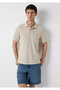 Beige Polo T-Shirt Regular Fit / Normal Cut 0613491-70319 - 2