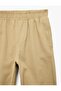 Cotton Gabardine Trousers with Elastic Waist and Pockets - 5