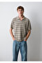 Linen Blended Brown Polo Knitwear 0710411-70352 - 2