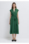 Lace-Up Green Midi Dress 1310871-71892 - 3
