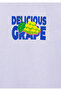 Grape Printed Purple T-Shirt Loose Fit / Comfortable Fit 7610433-70523 - 5