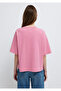 Slogan Printed Pink T-Shirt Boxy Fit 1613923-71063 - 6