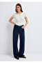 Ecru T-Shirt with Pockets and Half Buttons Fitted / Bodycon Cut 1613978-70048 - 2