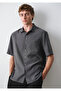 Short Sleeve Anthracite (Tencel) ™ ) Modal Blend Shirt Regular Fit / Normal Cut 0211517-80955