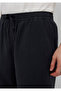 Elastic Waist Muslin Black Jogger Pants 0010596-71379 - 7