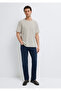 Navy Blue Striped Ecru T-Shirt Loose Fit / Comfortable Cut 0613294-86623