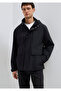 Hooded Black Jacket Loose Fit / Relaxed Fit 0110757-71379