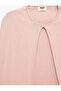 Loose Fit Crew Neck Viscose Blended Knitwear Poncho Cape - 5
