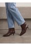 Mira Vera Women's Heeled Boots 0012603 Brown Crocodile - 3