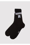 Logo Detailed Black Socks 0911108-900