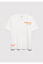 Kedi Sırt Printed Ecru T-Shirt Oversized / Wide Cut 6610408-70057 - 3