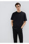 Black Basic T-Shirt Loose Fit / Comfortable Cut 0612731-900 - 2