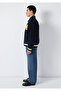 M Embroidery Detailed Navy Blue Jacket Loose Fit / Comfortable Cut 0110765-70490 - 5