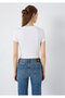 Logo Printed White Crop T-Shirt Crop / Short Cut 1613848-620 - 6