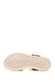Women's Beige Antique Velcro Strap Genuine Leather Sandals - 5
