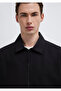 Zippered Black Shirt Loose Fit / Relaxed Fit 0211883-900 - 6