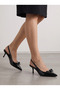 Talitha Fia Women's Pointed Toe Open Back Thin Heeled Shoes 0012300 - 2