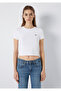 Logo Printed White Crop T-Shirt Crop / Short Cut 1613848-620 - 4