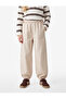 Cotton Bowknot Balloon Cut Pants - 3