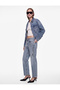 Stoned Buttoned Washed Cotton Pocketed Regular Waist Baggy Denim Trousers - Baggy Jeans - 2