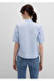 Short Sleeve Striped Shirt Fitted / Body Fitting Cut 1210060-90700 - 4