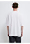 Crew Neck White Basic T-Shirt Oversize / Wide Cut 0613113-620 - 7