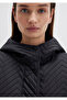 Hooded Quilted Black Jacket Loose Fit / Relaxed Fit 1110460-900 - 6