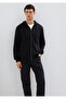 Black Basic Sweatshirt with Hood and Zipper 0S10423-900