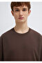 Logo Printed Brown Basic T-Shirt Loose Fit / Comfortable Cut 0613093-70251 - 7