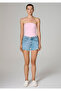 Rosie 90S Ripped Light Blue Jean Shorts 1447487077 - 3
