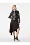 Asymmetrical A-Line Regular Waist Midi Plaid Skirt