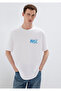 Printed White T-Shirt Loose Fit / Loose Relaxed Fit 0612468 -620