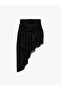 Drapeli Asymmetrical Velvet Floral Patterned Tulle Skirt - 5