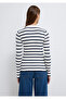 Button Detailed Striped T-Shirt Fitted / Fitted Cut 1612915 -86625 - 6