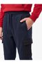 Three-Thread Ribbed Jogger Sweatpants with Side Cargo Pocket Detail - 3