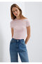 Pink Basic Crop T-Shirt Crop / Short Cut 1600814-89200 - 2
