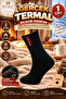 Original Women's Real Thermal Winter Socks, Thick Cotton Towel Socks, Soft, Breathable, Skin-Friendly, Flexible, All-Day Comfort, Premium Thermal Socks for Cold Days |   1 Pair - Black