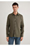 Khaki Linen Shirt Slim Fit / Slim Fit 0211466 -71546 - 3