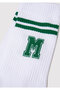 White Socket Socks with Logo Detail 0911108-85310 - 2