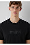 Logo Printed Black T-Shirt Loose Fit 0611807-900 - 6