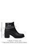 Women's Black Zippered Thick Heeled Genuine Leather Boots - 2