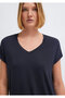 V-Neck Basic Viscose T-Shirt Regular Fit / Normal Cut 167714-85315 - 6
