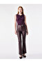 Plum Color Draped Collar Undershirt Slim Fit Sleeveless