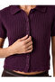 Regular Fit Short Sleeve Crew Neck Buttoned Motif Knitwear Cardigan - 4