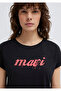 Logo Printed Black T-Shirt Slim Fit / Slim Fit 166422-900 - 6