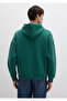 Logo Printed Hooded Green Sweatshirt 067149-71874 - 5