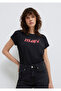 Logo Printed Black T-Shirt Slim Fit / Slim Fit 166422-900 - 2