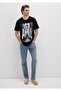 Istanbul Galata Printed Black T-Shirt Regular Fit / Regular Fit 067053 -900 - 2