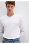 Long Sleeve White Basic T-Shirt Fitted 062477-23248 - 2